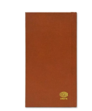 Fis 2024 Slim Diary Vinyl 1 Side Padded English & French - Brown -FSDI59EFN24BR