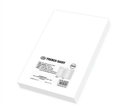 FIS French Diary 2023, PU 1-Side Padded, Round Corner, Maroon - FSDI29FRP23MR