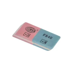 FIS Blue and Red Erasers, Pack of 40 Pieces - FSERFS40