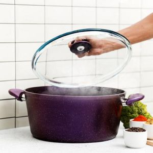Royalford Casserole With Durable Granite Coating - Aluminium - Purple - RF10257