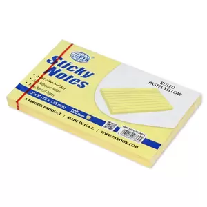 FIS Sticky Note Pad, 3X5 inches, Pack of 12, Ruled Pastel Yellow -FSPO3X5RPYL