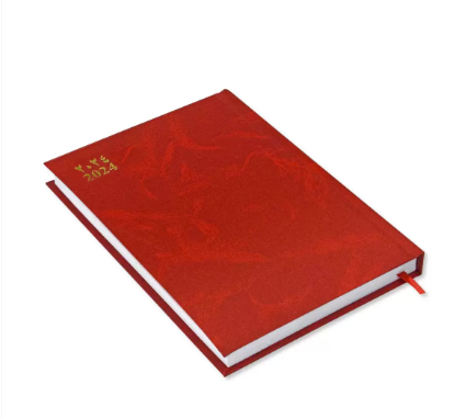 FIS Diary 2024 Arabic/English (Thursday & Friday Combined) A5, Red - FSDI90AER24RE