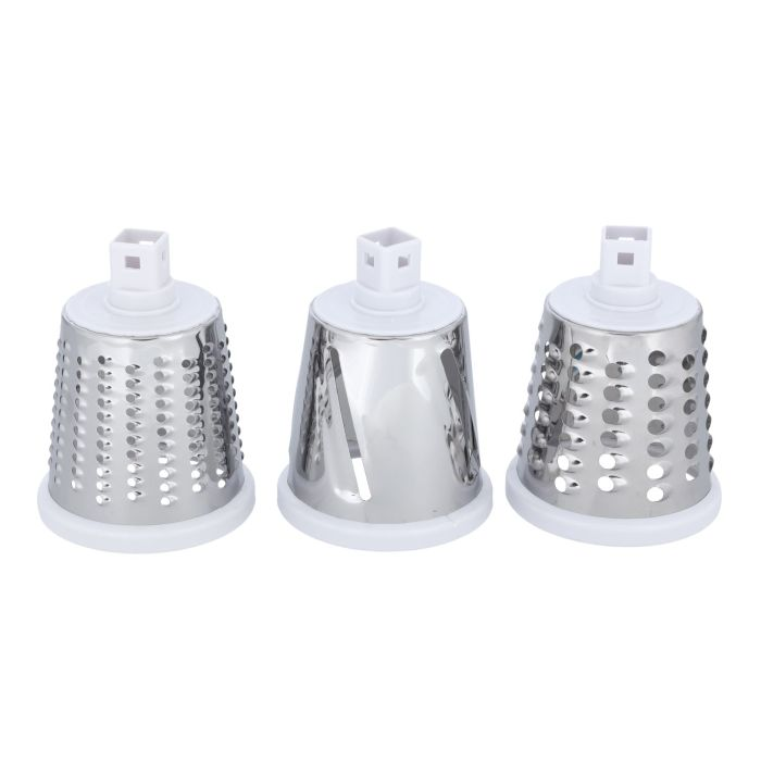 Rotary Grater, Manual Stainless Steel Grater, RF10312 | Vegetable Slicer With 3 Interchangeable Blades | Grater For Kitchen, Ideal For Cheese, Cucumber, Carrot, Nuts, Etc