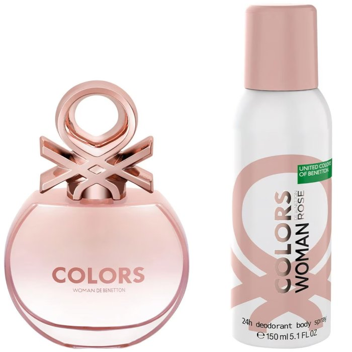 BENETTON COLORS DE BENETTON WOMAN ROSE (W) SET EDT 80ML + 24H DEODORANT 150ML
