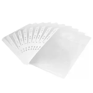 10-Piece FIS Currency Album Refill 4-Pockets 21.5x30cm, Transparent - FSHOCAR3