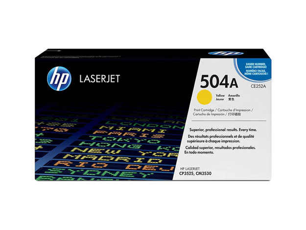 HP 504A Yellow Toner Cartridge (CE252A)