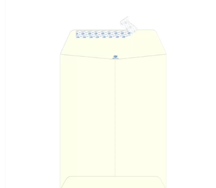 FIS Color Envelopes Peel & Seal, Pack of 25 Pcs. Ivory Color, 12 x 10 Inch, 100 GSM - FSEC1034PIV25