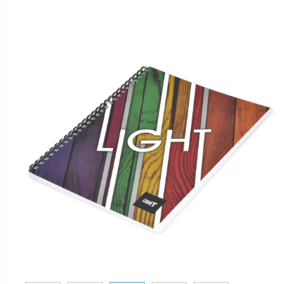 LIGHT Pack of 10 Spiral Soft Cover Notebook, Single Line, 9X7 Inches (22.86 X 20.32 CM), 100 Sheets -LINB971603S