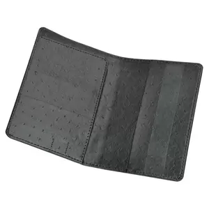 FIS Black Polyurethane For Unisex - Passport Wallet - FSGNOBK