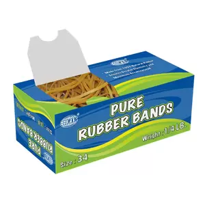FIS Pure Rubber Bands 34 Size, 1/4 LB - FSRB34