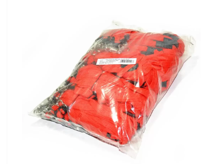 100-Piece FIS Name Badge Lanyard with Metal Clip, 0.80x92cm Size, Red Color, Flat Shap - FSNAZD003RE