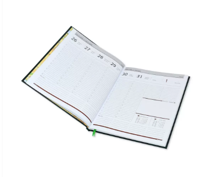 FIS Executive Diary 2023 English/French (1-Week at a glance) Vinyl, 1Side Padded, Cover Maroon - FSDI34E23MR