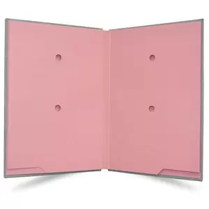 FIS Signature Book, Ostrich Italian PU Material Cover, 18 Sheets with Gift Box, Grey Color, 240 x 340 mm - FSCL18OGY