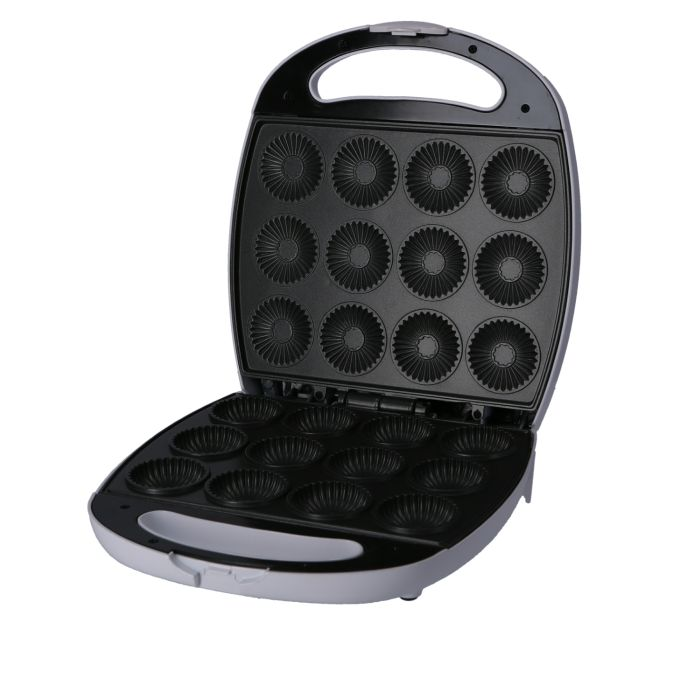 Geepas 12Pcs Piece Cake & Pie Maker 1400W - Non-Stick Plates, Power & Ready Light Indicators, Non-Sleep Feet | Cool Touch Hand | Perfect For Parties, Home Use And More