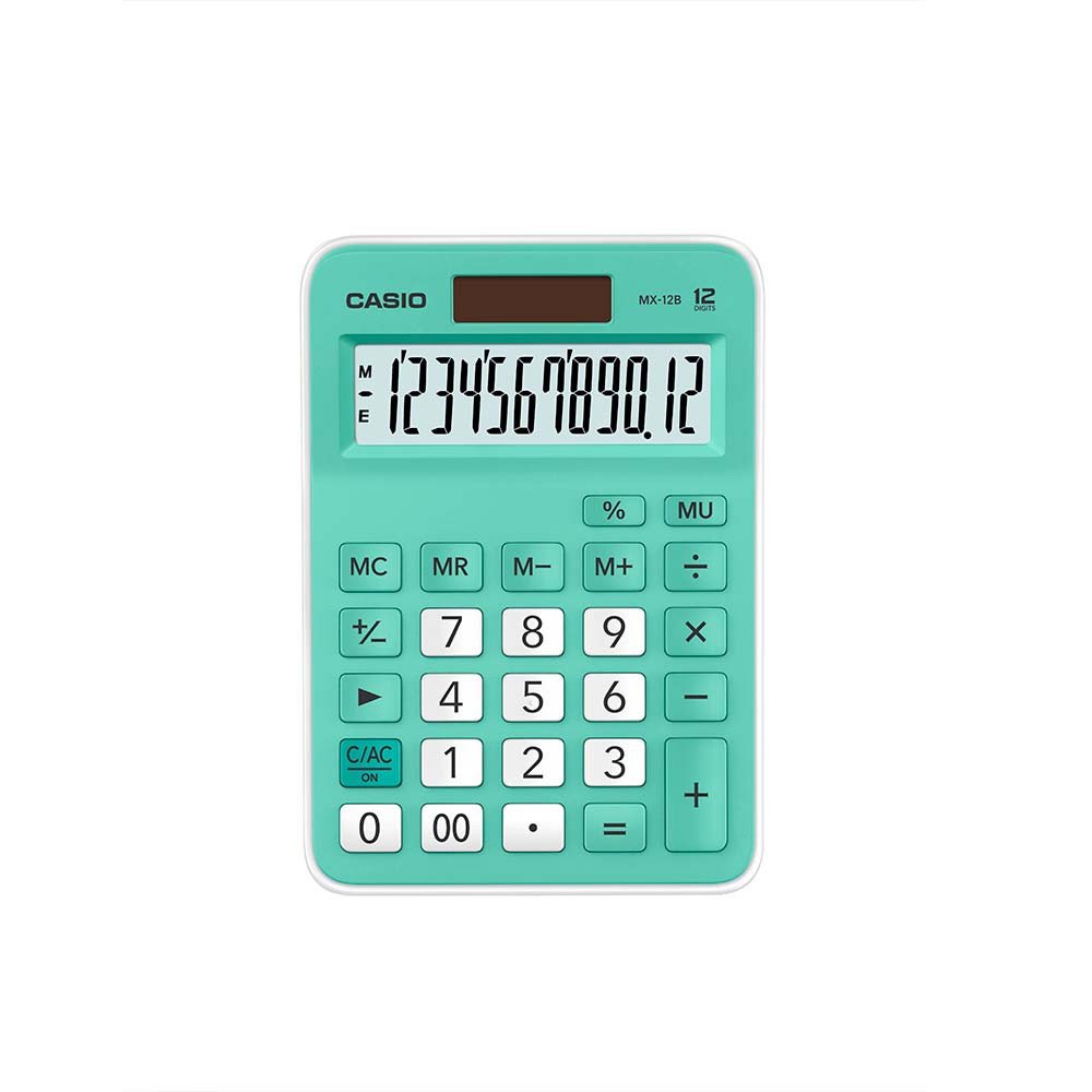 TABLE CALCULATOR 12 DIGITS GREEN CASIO MX-12B-GN-W-DC