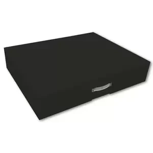 FIS 9 Pieces Executive Desk Set Italian PU, Black Color - FSDS172BK