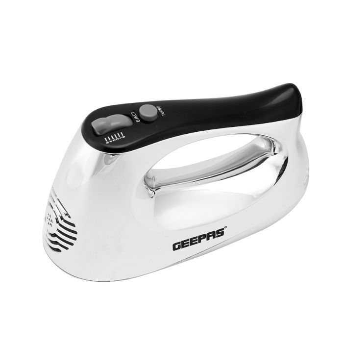 Geepas GHM6127 200W Hand Mixer - 5 Speed Function With Turbo, 2 Stainless Steel Beaters & Dough Hooks, Eject Button | 2 Years Warranty