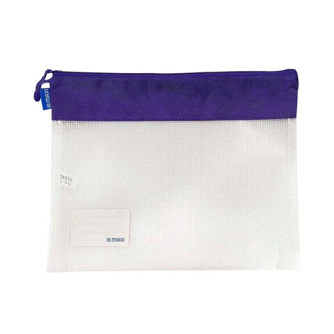Maxi Eva Single Zipper Bag B4 With Name Card Holder Purple