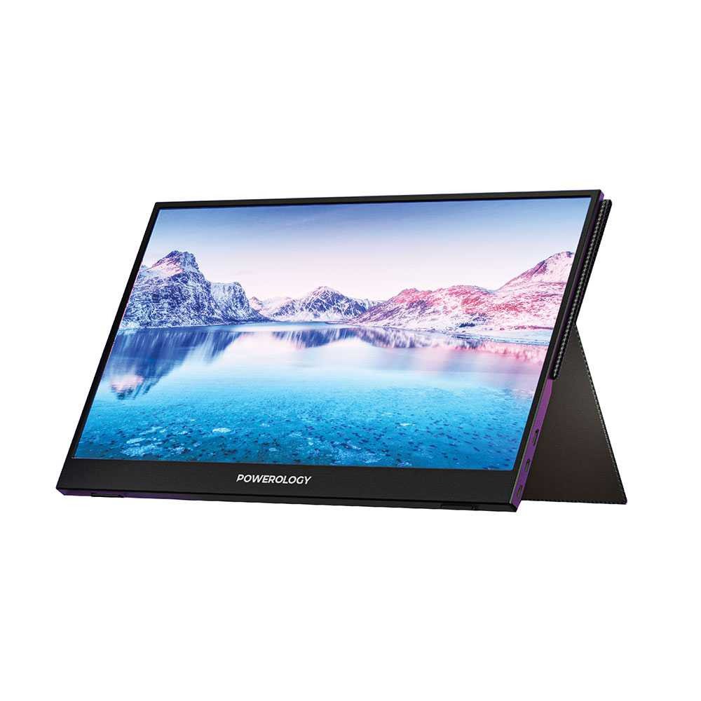 Powerology Ultra-Slim Full HD Portable Monitor 15.6" - Black