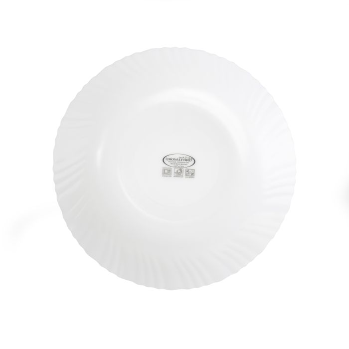 Royalford RF7375 82 Piece Dinner Set Flora Series, Wave Shape Cream White Porcelain Dinner Set, Temperature Resistant, Durable And Stylish Dining Set