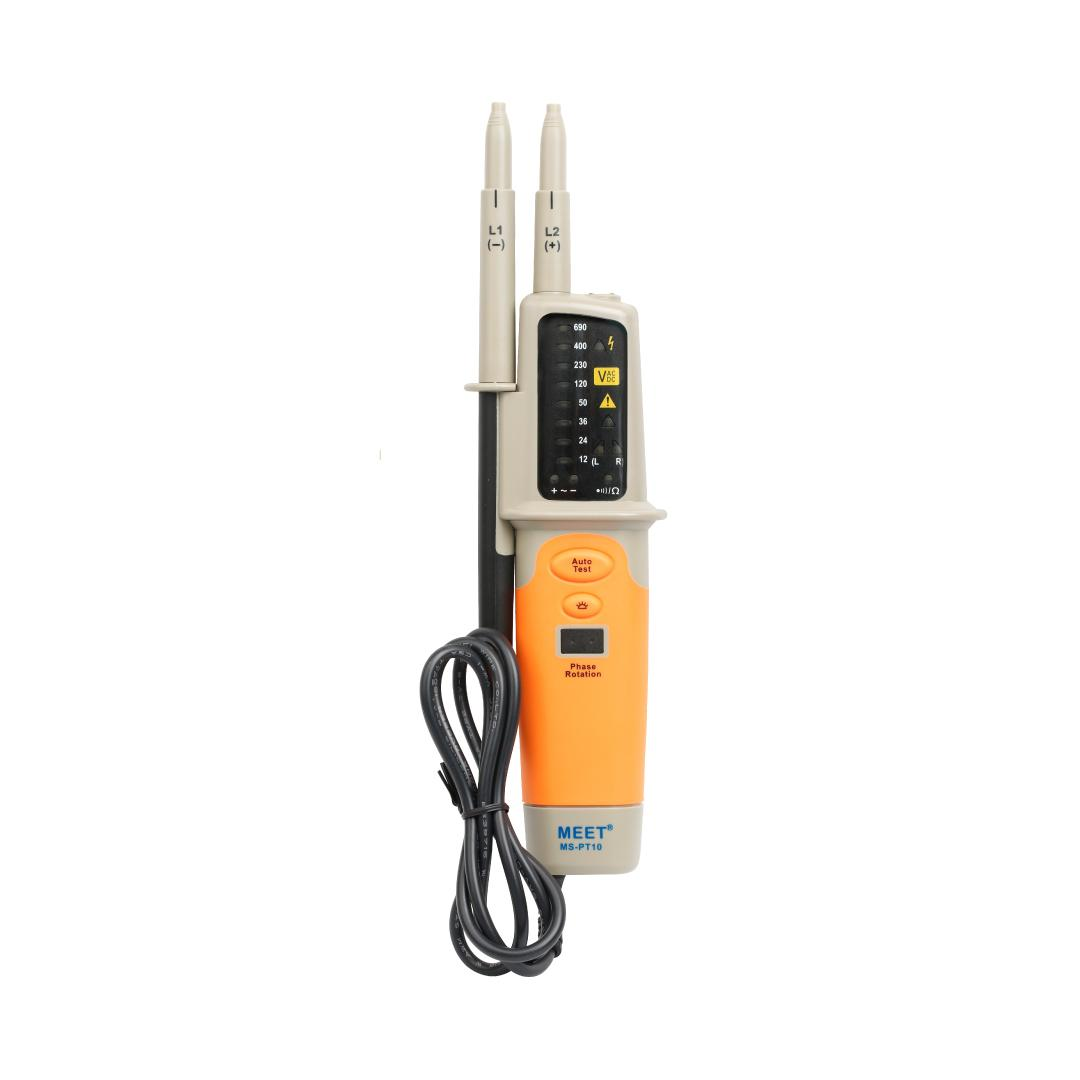 Pole Tester Voltage Test, Single Pole Phase Test, Rotary Field Indication, Continuity and Flashlight