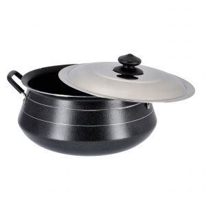 Royalford 26Cm Non Stick Handi Casserole Lid - Non-Stick - Black