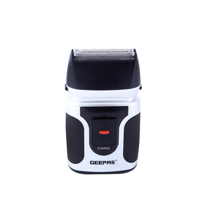 Geepas 2-In-1 Men's Shaver - Mini Travel Rechargeable Precision Foil Shaver With Precision Sideburns Trimmer - Portable Dry & Wet Use Shaver - 2 Rapid Reciprocating Blades - Travelling Pouch