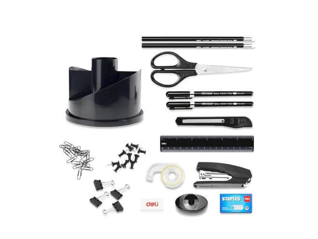 Deli Desk Organizer, Office Butler with 17 Accessories, Black (38251)