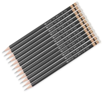 Box of 12 Packs Trio HB Wooden Pencil Set Black - FSPE212HB