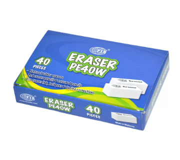 FIS White Erasers, Pack of 30 Pieces - FSERPE30W