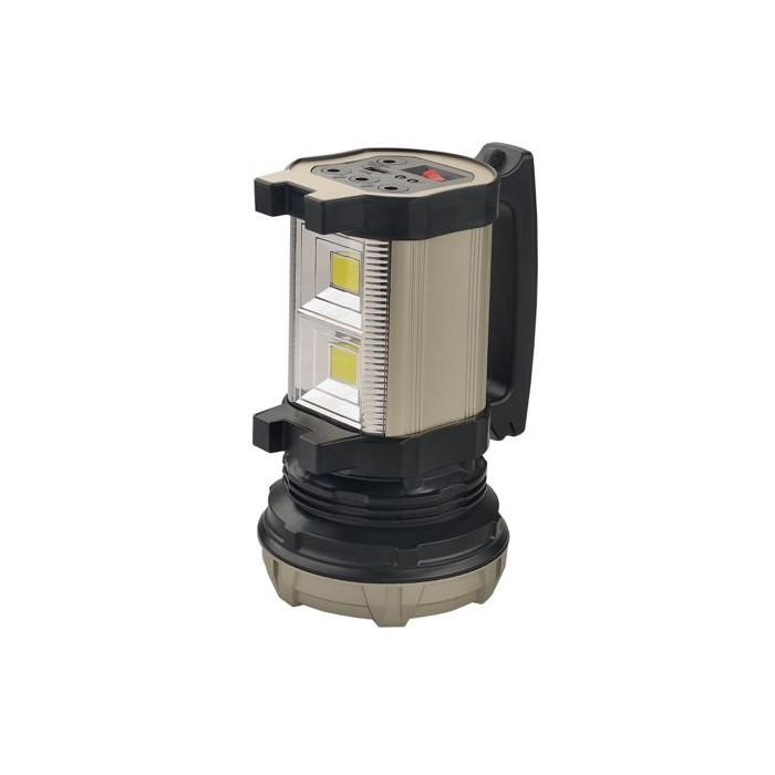 Geepas Rechargeable Search Light With Lantern - 10 Hours Working Lantern & 12 Hours Torch | Switch Control USB Charging Output | Ideal For Camping, Emergency Use