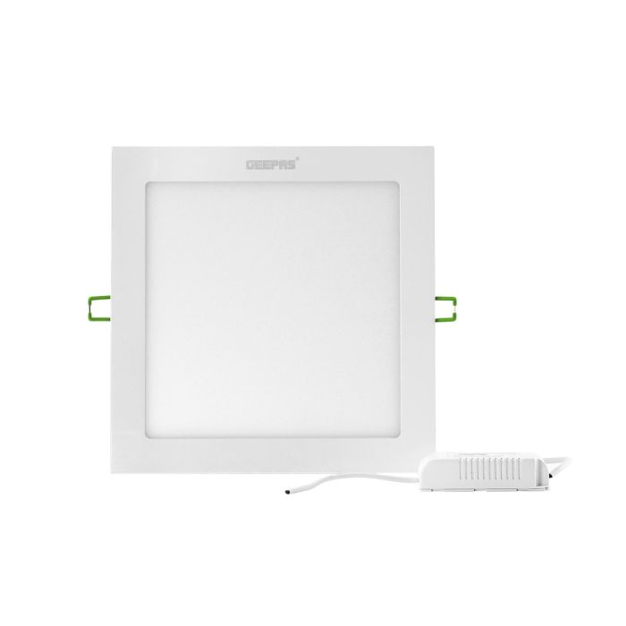 Geepas Square Slim Downlight Led 12W - Downlight Ceiling Light | Natural Cool White 6500K | Long Life 50,000 Burning Hours | Ultra Slim | 3 Years Warranty