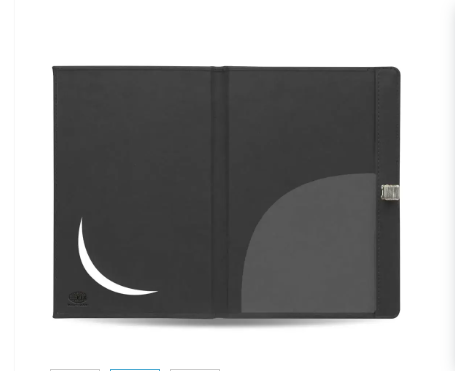 Bill Folders Black Color, Italian PU Covers, Round Corners & Pen Holder, 175 x 245 mm - FSCLBFPHBK