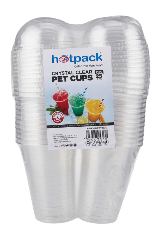 Retail Pack Pet Clear Juice Cup 25 Pieces