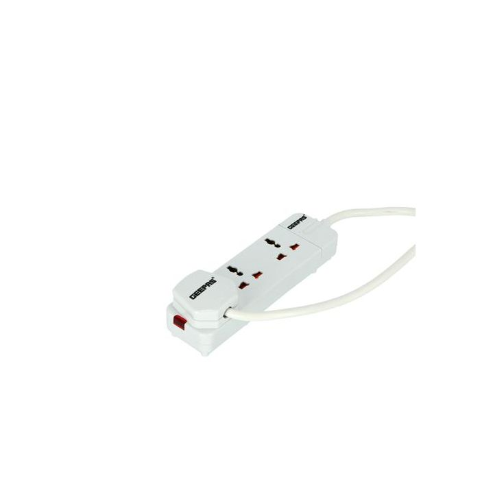 Geepas 3 Way Extension Socket 13A - Charge Multiple Devices With Child Safe, Extra Long Cord & Over Current Protected | Ideal For All Electronic Devices