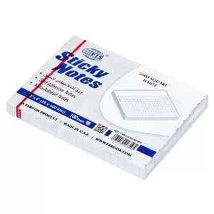 FIS Sticky Note Pad, 3X4 inches, Pack of 12, 5Mm Ruled Pastel White -FSPO3X4R5MPWH