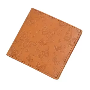 FIS Italian PU Bifold Design Wallets Polyurethane For Men, ID Card Window, 6 Card Slots, 2 Sideways Pockets, Divided Bill Compartments, Brown Colour, Closed Size 100 x 105 mm - FSPQBRD6