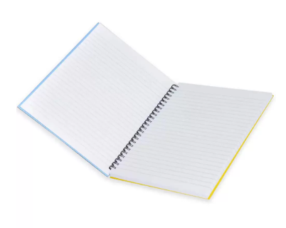 5-Piece FIS Spiral Hard Cover Notebook Single Line 9X7 Inch, 100-Sheets - FSNBS971908