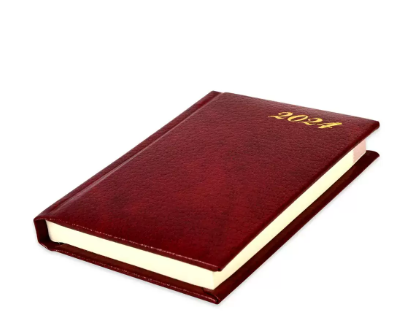 FIS Bonded Leather Pocket Diary 2024 (English) Hard Cover Maroon - FSDI10EB24MR