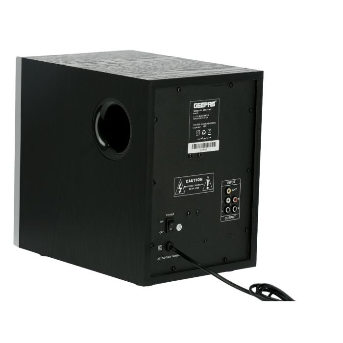 Geepas 2.1 Multimedia Speaker, 35000 Watts Powerful 6.5" Sub-Woofer | USB, Bluetooth & Multiple-Devise, Multiple Devise Inputs (Pc, Ps4, Xbox, Tv, Smartphone, Tablet, Music Player)