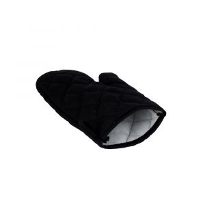Royalford 2Pcs Cotton Padded Oven Mitts - Black