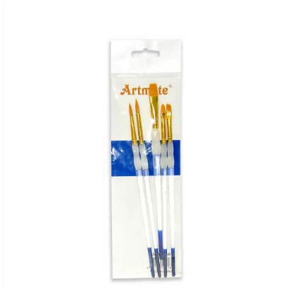 Artmate Artist Brushes Assorted Colors (3 Round & 2 Flat Brushes) - Jiabbz-5sr1