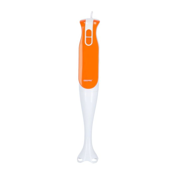 Geepas GHB43039UK 200W Hand Blender - 2 Speed With Stainless Steel Blades & Detachable Stick | Easy To Clean & Store | Perfect For Purees, Smoothies, Sauces & More