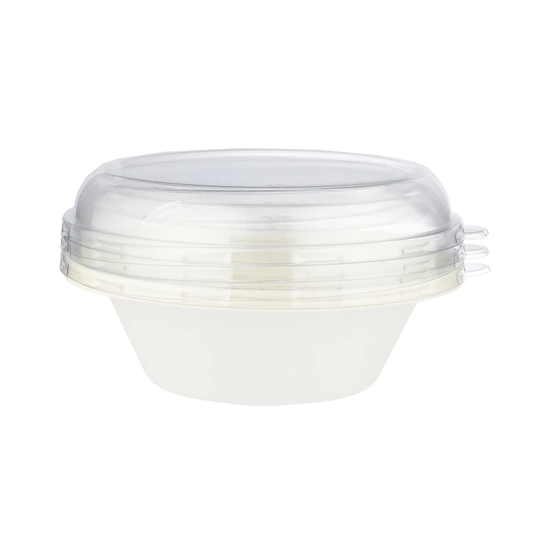 Bio-Degradable 32 Oz Wide Rim Bowl With Lid 5 Pieces