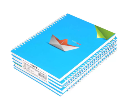 LIGHT Pack of 5 Spiral Hard Cover Note Book 100 Sheets. Size:9X7 Inches (22.86 X 20.32 CM) -LINBS971001305