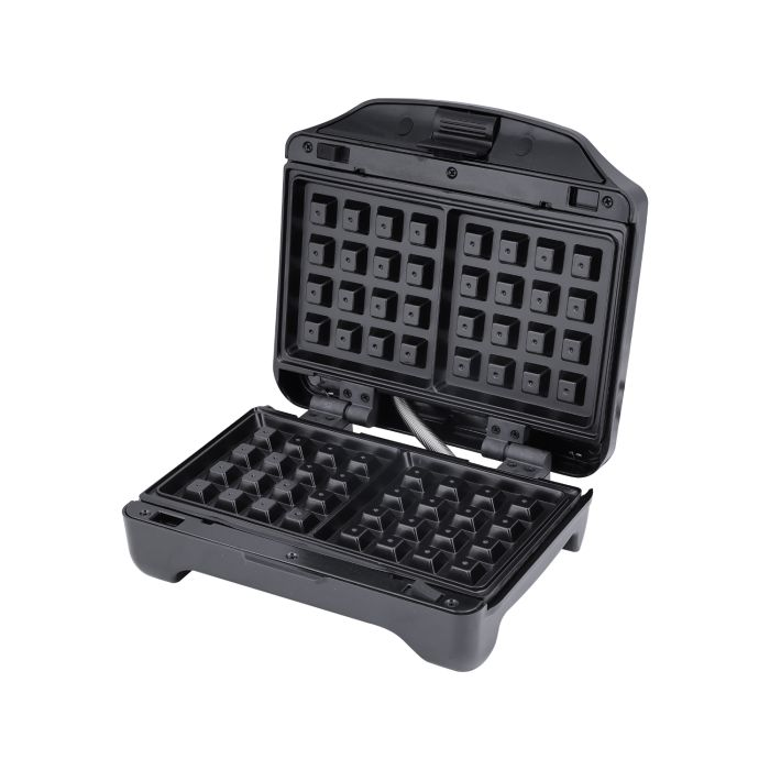 Geepas 750W 2 Slice Sandwich Maker - Cooks Delicious Crispy Sandwiches - Cool Touch Handle, Automatic Temperature Control And Non-Stick Plate - Breakfast Sandwiches & Cheese Snack - 2 Years Warranty