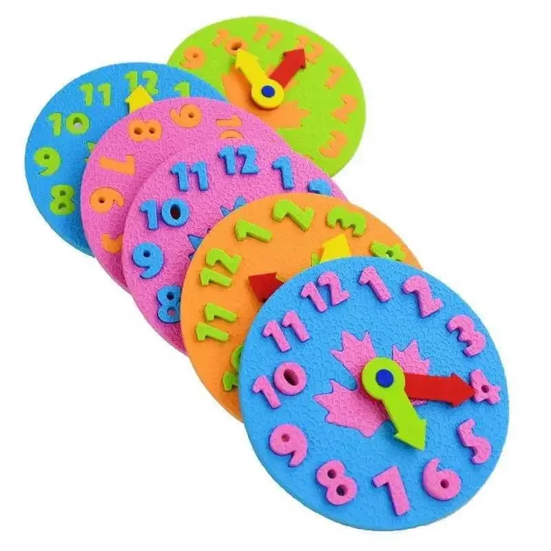Educational Foam Clock Puzzle Multicolor