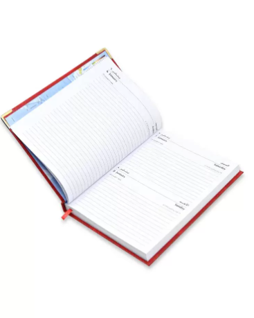 FIS Diary 2023 Arabic / English (Saturday & Sunday Combined) A5, Red - FSDI92AE23RE