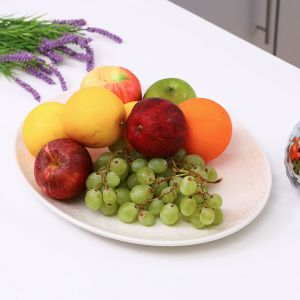 Royalford Melamine Oval Plate - Melamine - White - 14 INCH