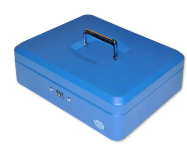 FIS Cash Box with Number Lock 12 Inch, Matt Finish Blue Color - FSCPTS0017BL